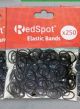 Red Spot Black Elastic Bands -x 250