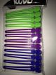 Kodo Blue Purple & Green Aluminium & Nylon Sectioning Clips Pack of 12